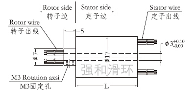 微型过孔导电滑环（孔径3mm 外径17mm）结构原理图纸